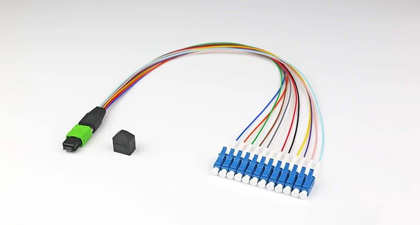 MPO-LC fan out fiber patch cord