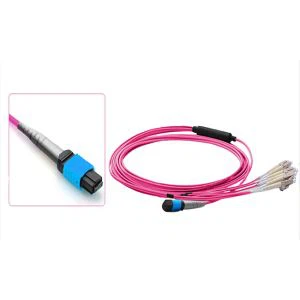 Καλώδιο 12 πυρήνων MPO έως 6 Duplex LC OM4 MMF